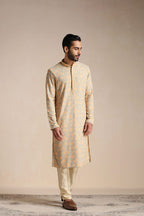 Manyavar Kurta Set For Men, Full Sleeves Mandarin Collar Ethnic MenS Kurta Set For Engagement, Wedding, Party Blended Cotton Pr