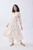Toochki Kurta Set For Women | Two Piece | Kurti | White Floral Printed Rayon (Tkcbl-Ry-325-Wh-Ks $Parent)