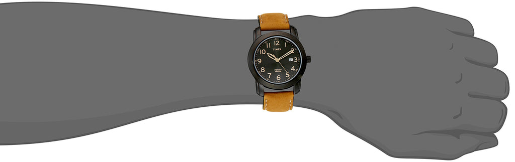 Timex Men's T2P133 Highland Street Tan Leather Strap Watch