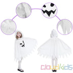 Cloudkids Girls Halloween Costumes Ghost Scary Fancy Dress 7-9 Years