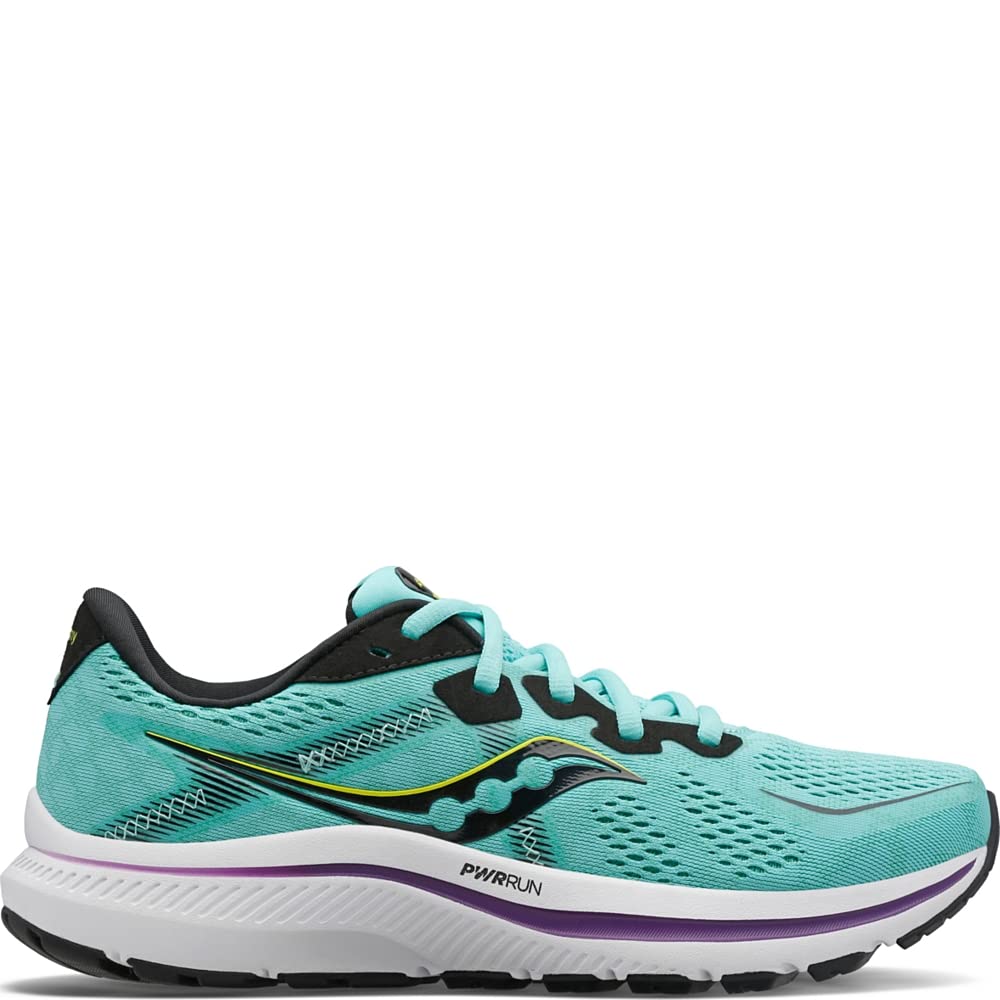 Saucony Women's Omni 20 Running Shoe, Cool Mint/Acid, 10