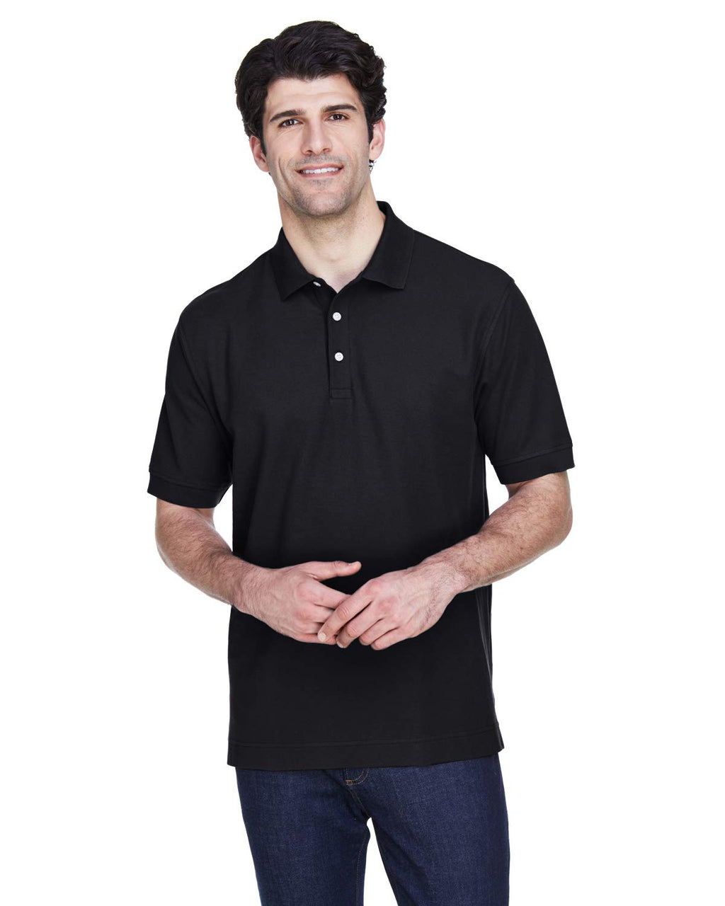 Mens Pima Piqu Short-Sleeve Polo - WHITE - XS(D0102H76UXT)