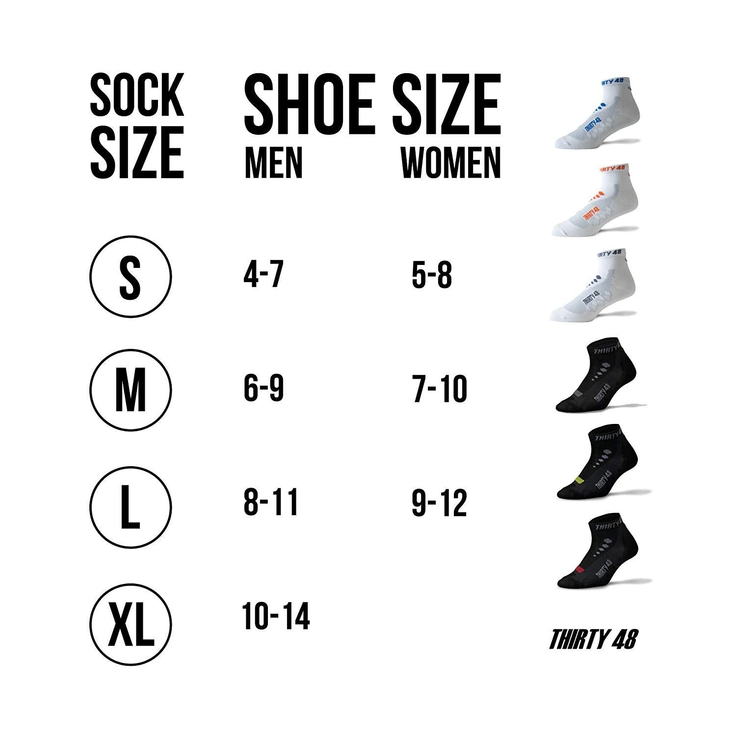 Thirty48 Low Cut Cycling Socks for Men and Women | Unisex Breathable Sport Socks (Medium - Women 7-10 // Men 6-9, [3 Pairs] Blac