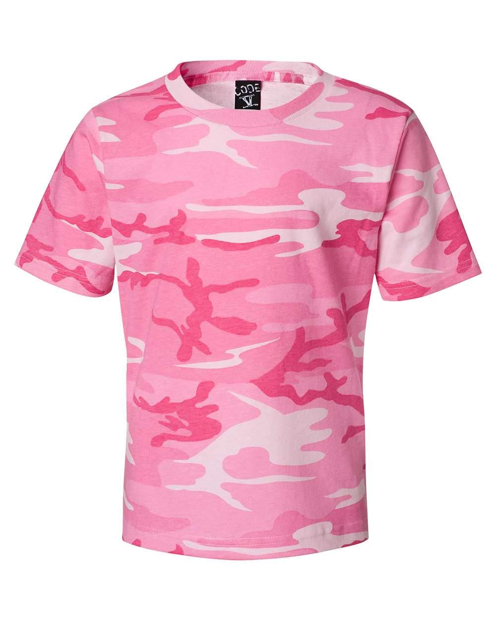 Youth camo T-Shirt - BLUE WOODLAND - XS(D0102H7MYYT)