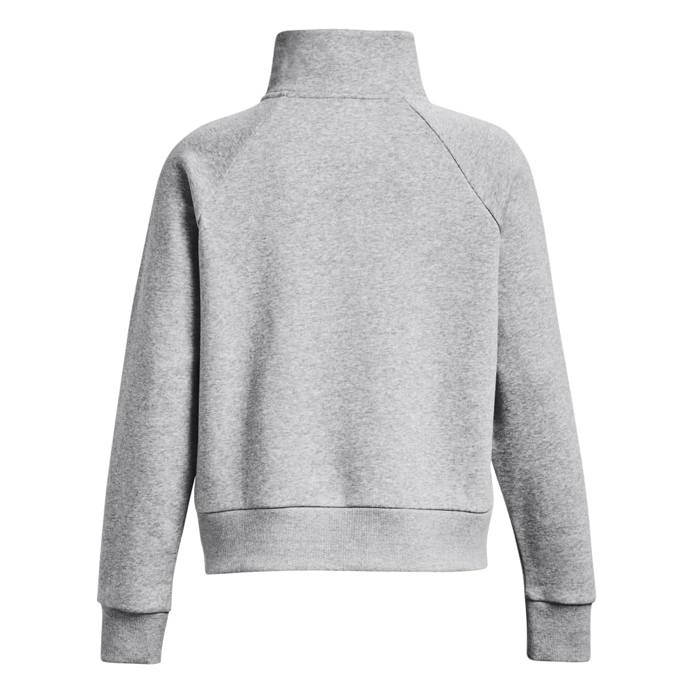 Under Armour Womens Rival Fleece Half Zip, (012) Mod Gray Light Heather / / White, 4X-Large Tall