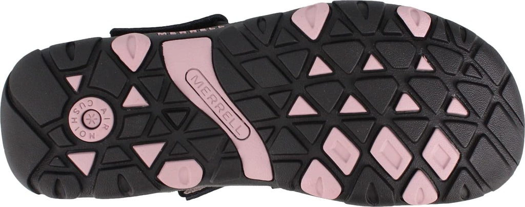 Merrell Women's Sandspur Rose Leather Sandal, Black/Lilac Keepsake, 7 M US