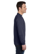 Mens 55 oz 100% Organic cotton classic Long-Sleeve T-Shirt - BLAcK - S(D0102H7ZgNX)