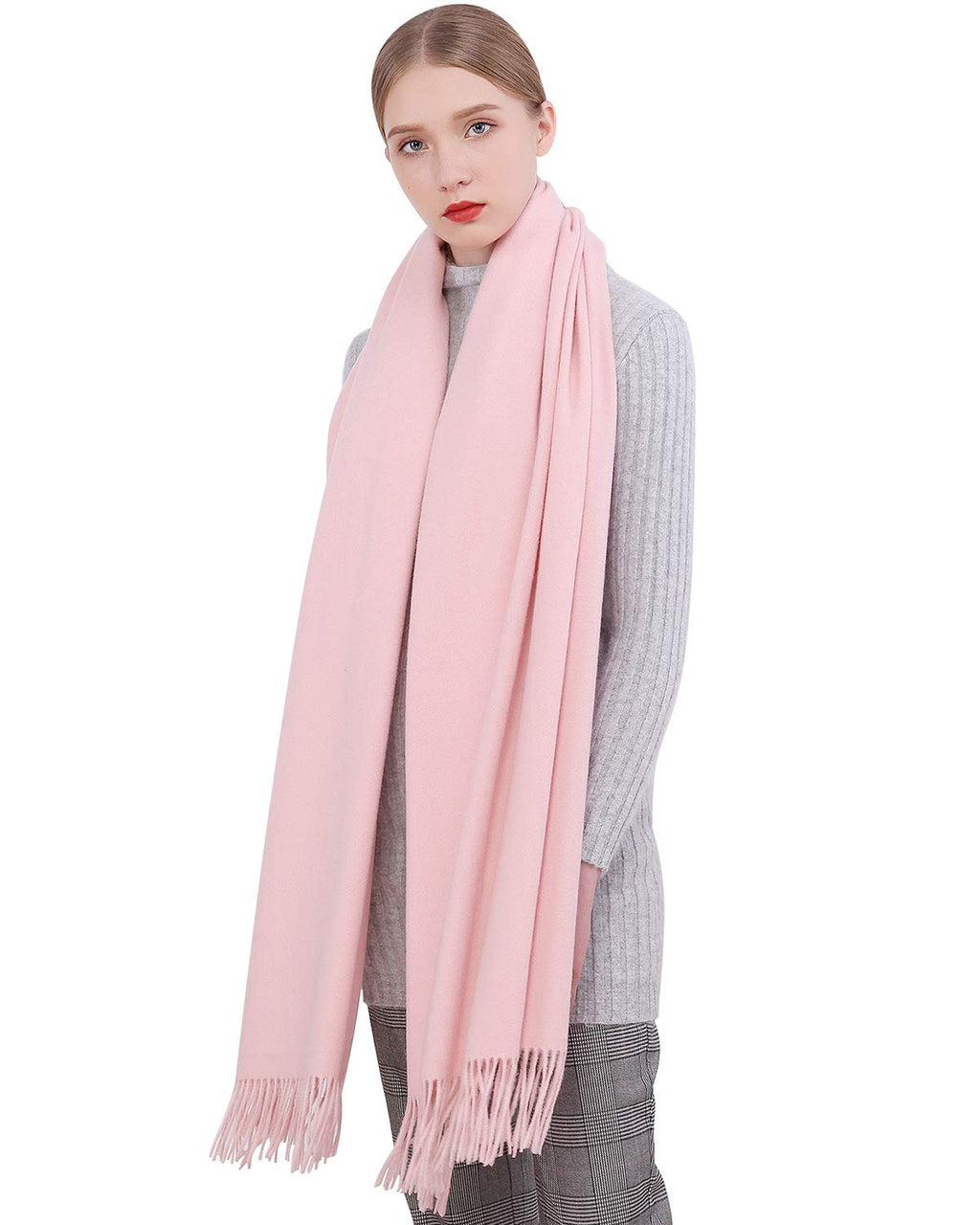 RIIQIICHY Winter Scarf for Women Pink Pashmina Shawls Wraps for Evening Dresses Large Warm Soft Scarves