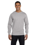 Mens 52 oz comfortSoft cotton Long-Sleeve T-Shirt - WHITE - S(D0102H7KTBX)