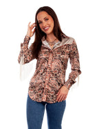 PAISLEY BLOUSE W/FRINGE