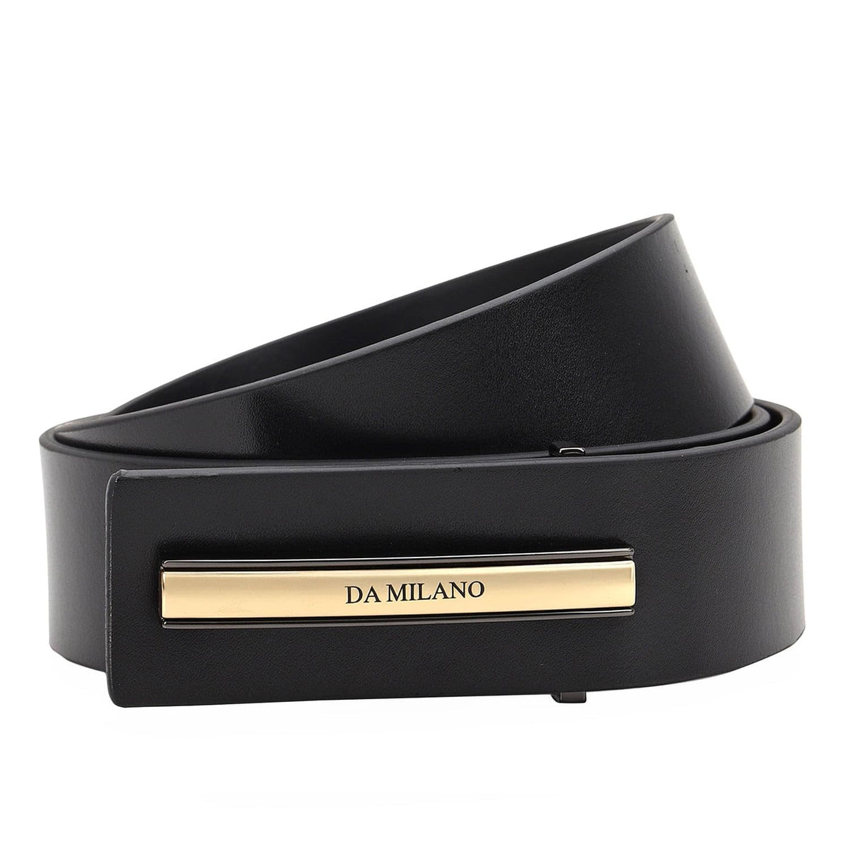 Da Milano Press Pin Leather Belt For Men  Black (Size 90 Cm) (528735Ol) 38