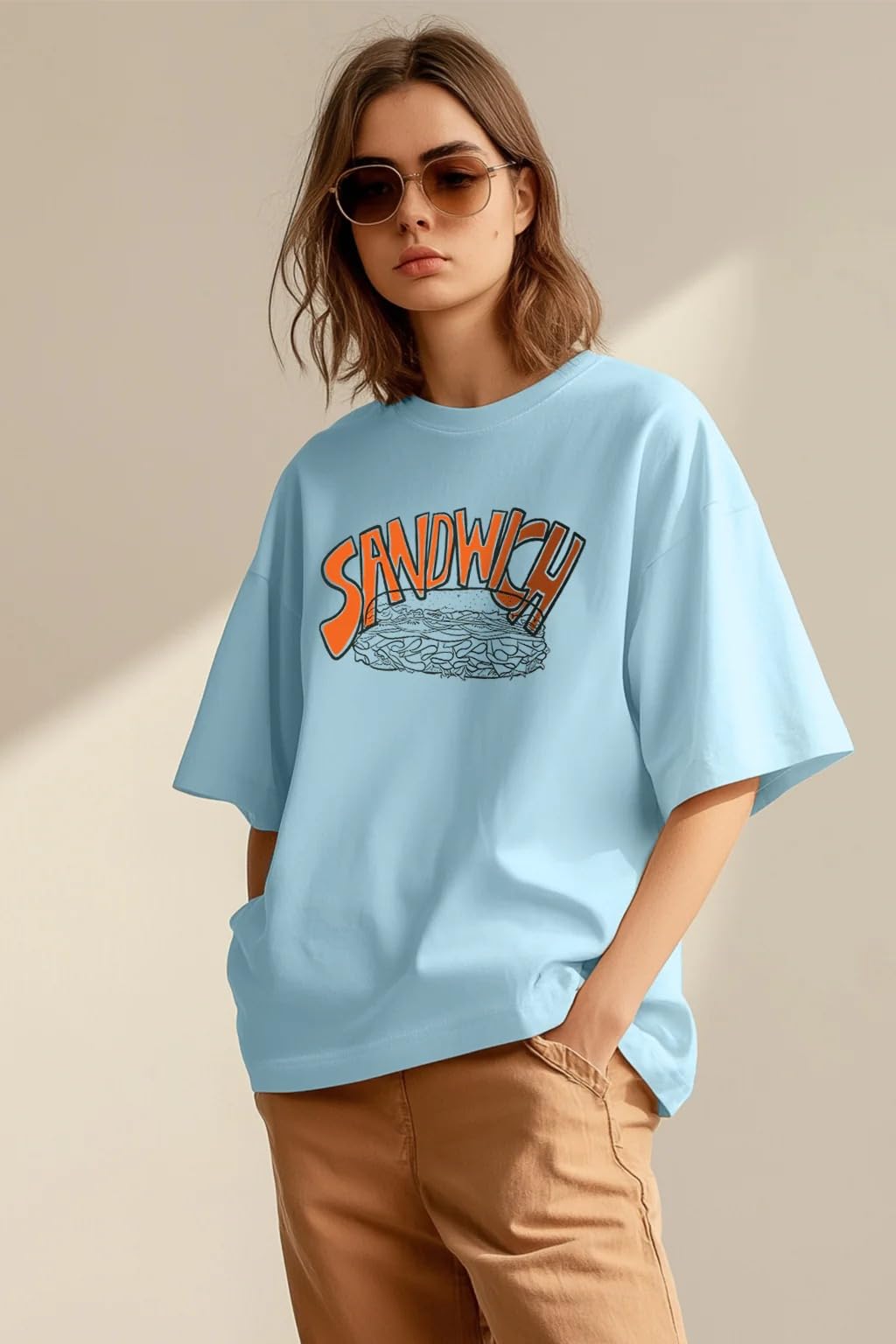 Juneberry Pack Of 2, 100% Pure Cotton, Round Neck, Oversized, Loose, Baggy Fit, Drop Shoulder, Graphic Printed, Half Sleeve T-Sh