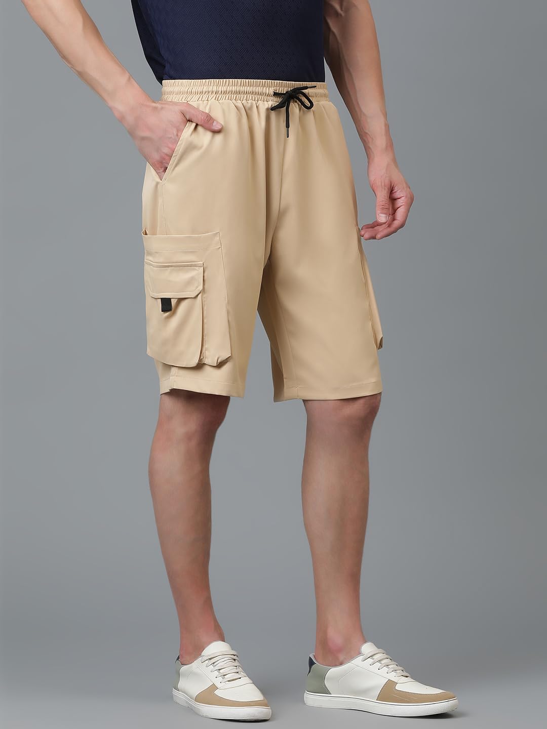 Kotty MenS Cargo Shorts With Multiple Pockets  Ideal For Hiking & Adventure(Beige,Xl)