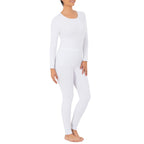 Fruit of the Loom Women's Micro Waffle Premium Thermal Set, White, 2X
