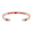 JoycuFF Inspirational Gift for Her Friend Birthday Christmas Gifts Women Cuff Bracelets Encouragement Friendship Jewelry You Are