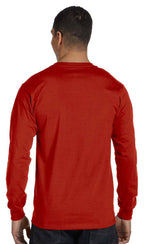 Mens 52 oz comfortSoft cotton Long-Sleeve T-Shirt - WHITE - S(D0102H7KT0T)