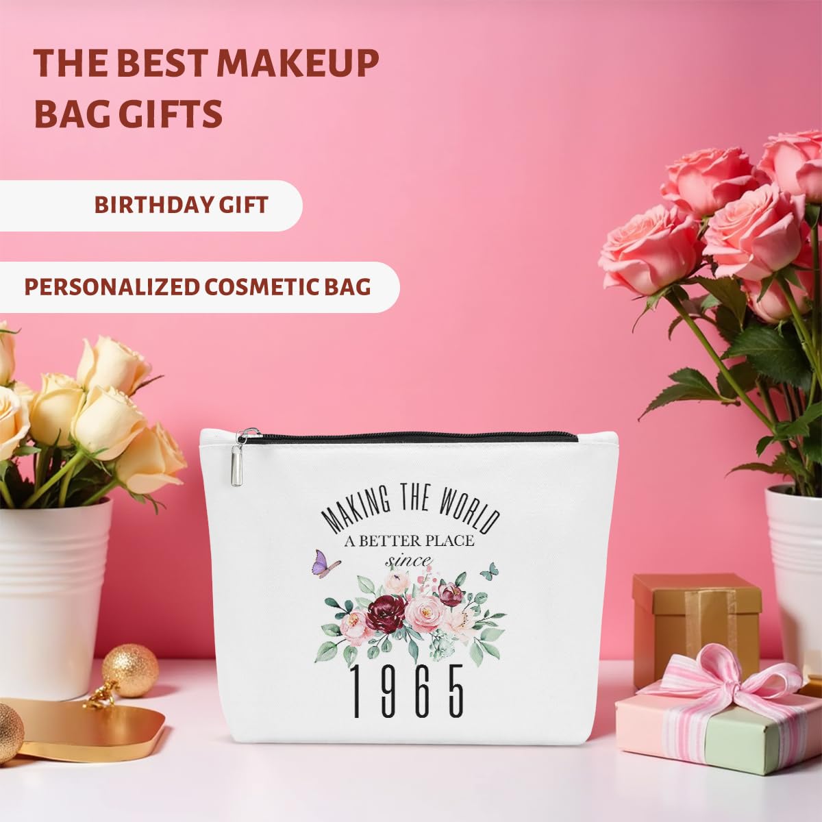 JIUWEIHU 60th Birthday Gifts for Women, 60th Birthday Decorations Present, 60 Year Old Birthday Gift Ideas for Sisters, Friend,