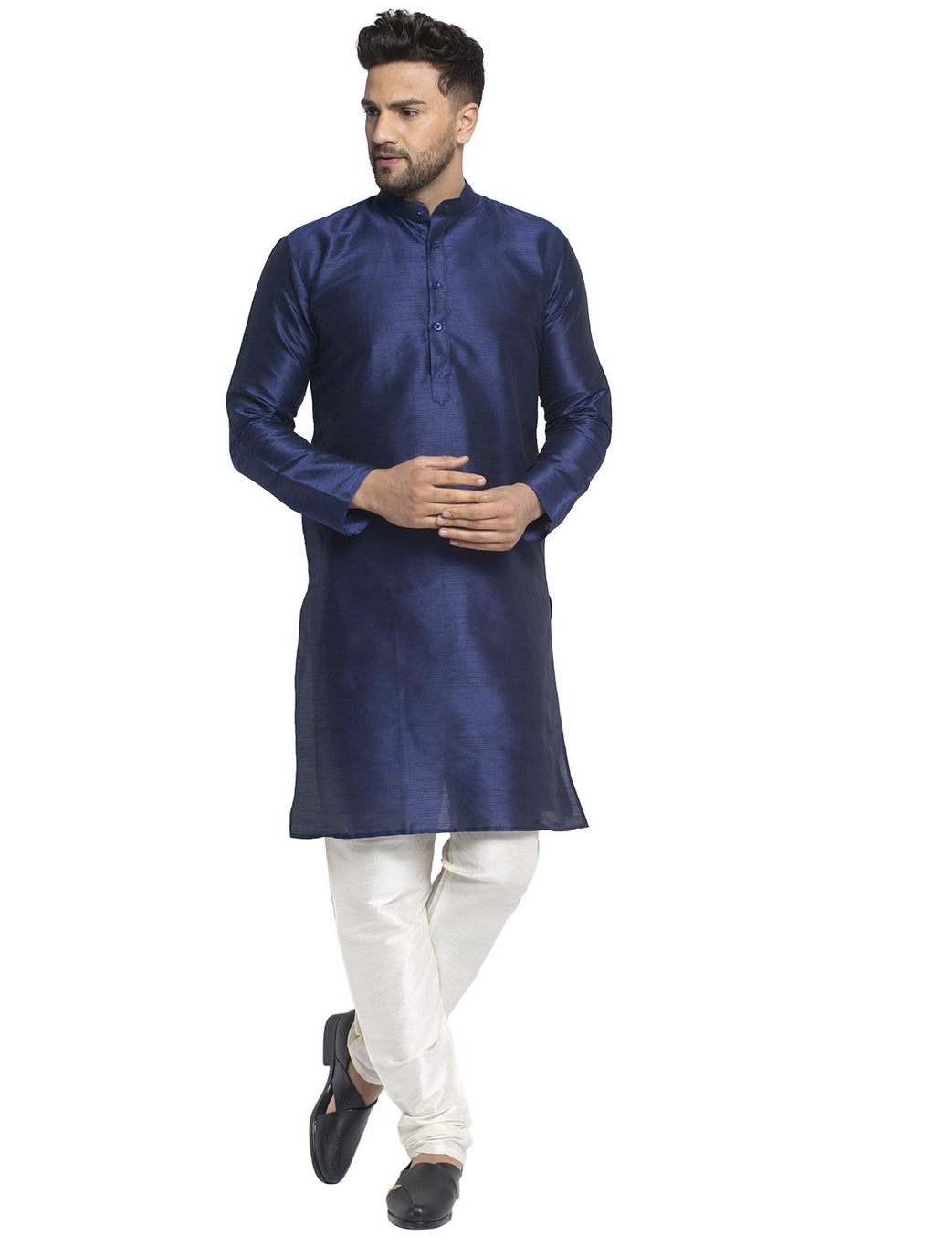 Jompers Mens Dupion Silk Kurta And Churidar Pyjama Set