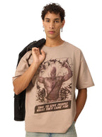 The Souled Store Official Deadpool : Time to Give People Oversized T-Shirt for Men Boys Cotton Casual Half Sleeves Baggy Loose F