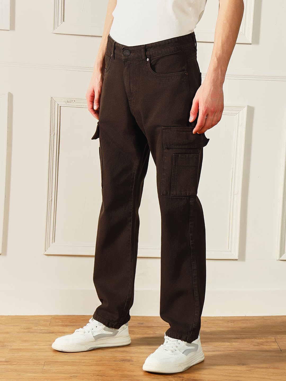 Dennis Lingo Mens | Brown | Denim | Mid Rise | Relaxed fit | Jeans