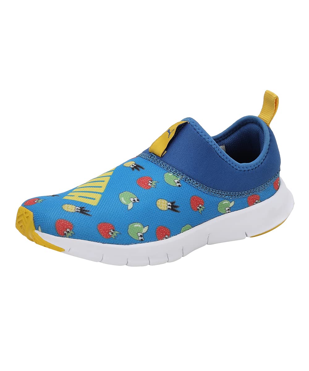Puma UnisexKid Yaris Junior V1 Victoria BlueWhiteDandelion Sneaker  3Uk (38869401) 3