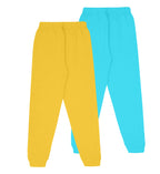 Kyda Kids Girls Regular Fit Cotton Printed Track Pants With Pocket - Multicolor (Pack Of 2) 2 Years-3 Years