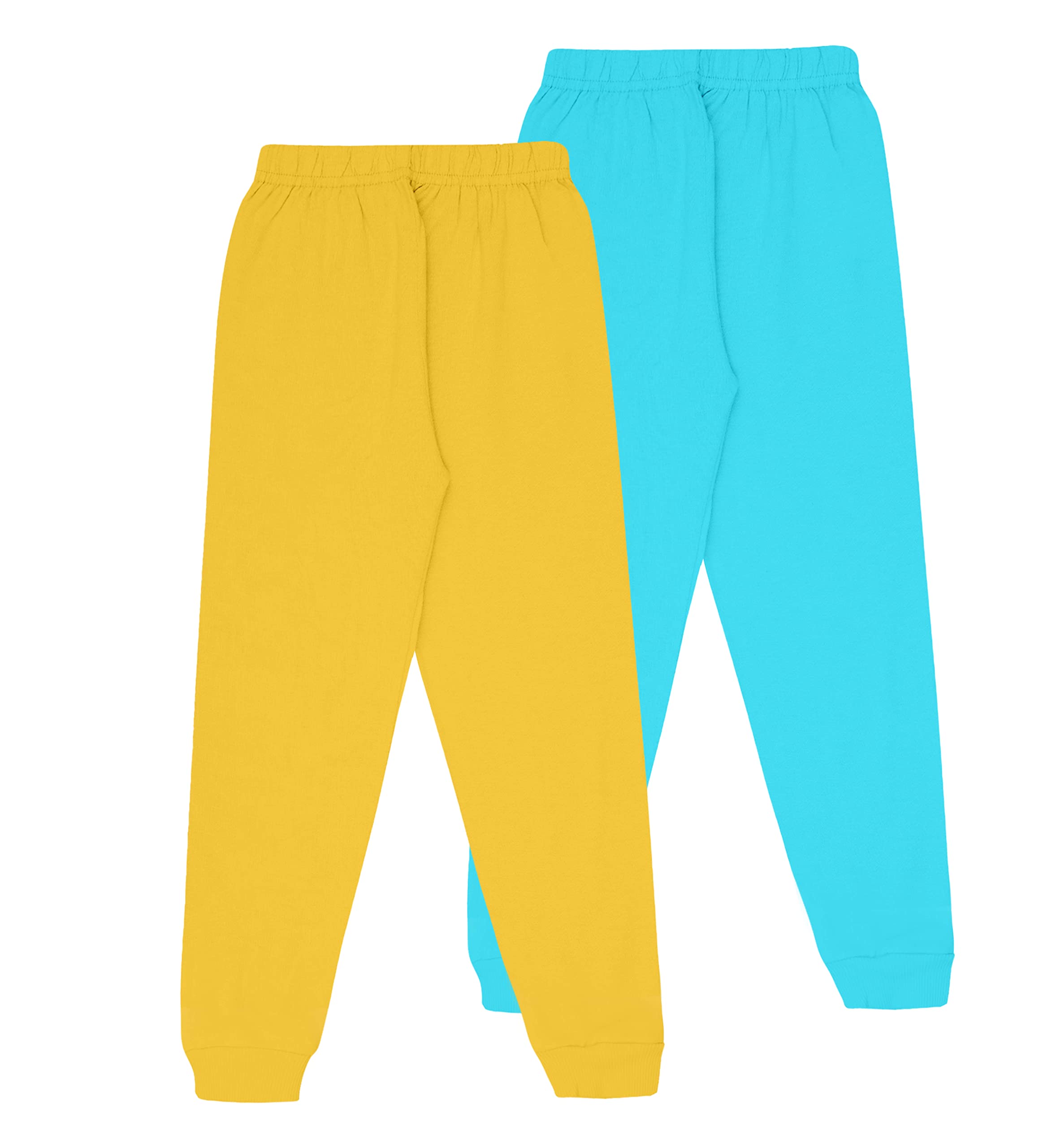 Kyda Kids Girls Regular Fit Cotton Printed Track Pants With Pocket - Multicolor (Pack Of 2) 2 Years-3 Years