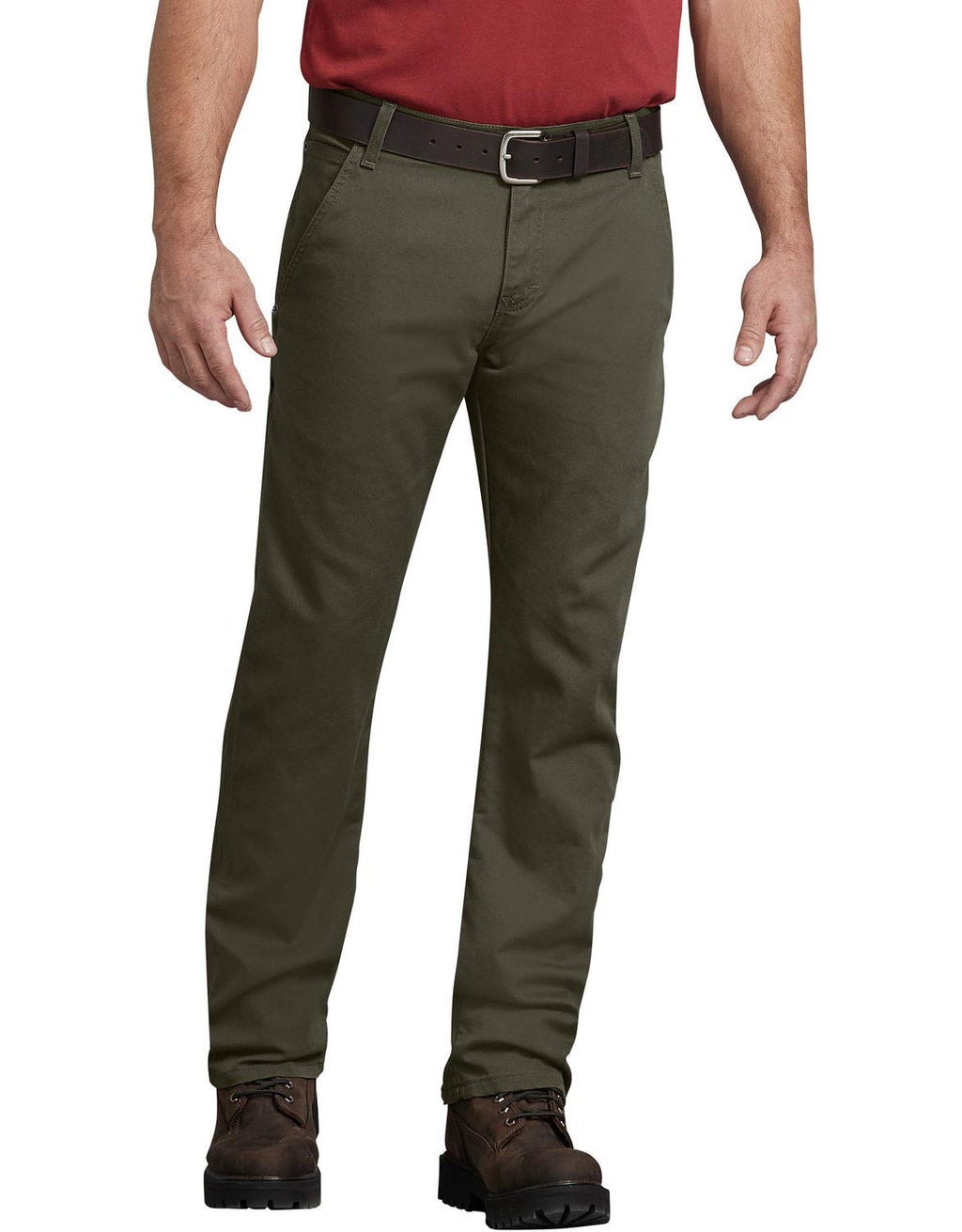 Dickies Mens Tough Max Duck Carpenter Pant, Stonewashed Moss, 32 32