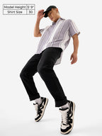 The Souled Store Denim: Cotton Blend Charcoal Men & Boys Buttoned Slim Fit Jeans