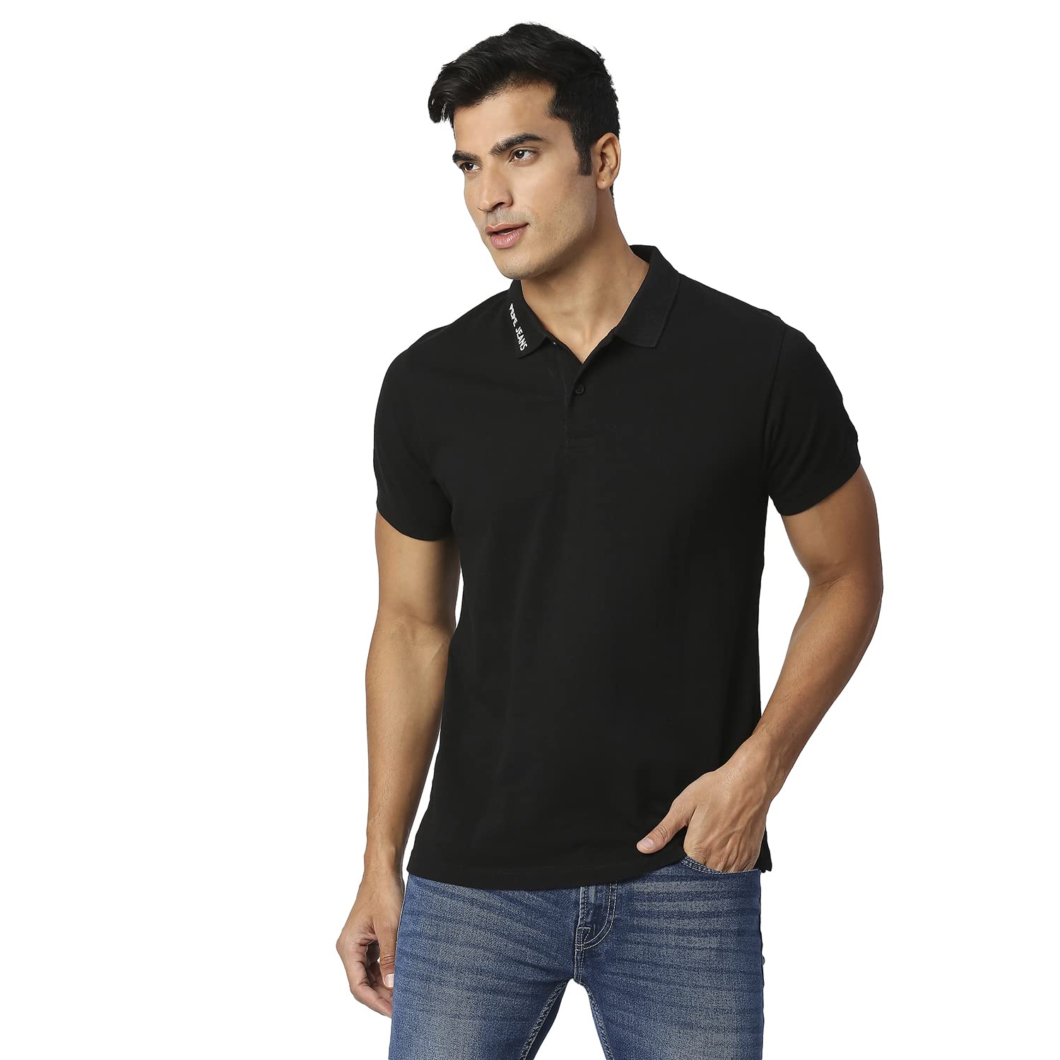 Pepe Jeans MenS Regular Fit T-Shirt (Pm542036999M_Black