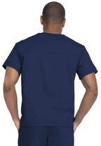 Dickies Genuine Industrial Strength Men & Women Scrubs Top V-Neck GD640, S, Navy