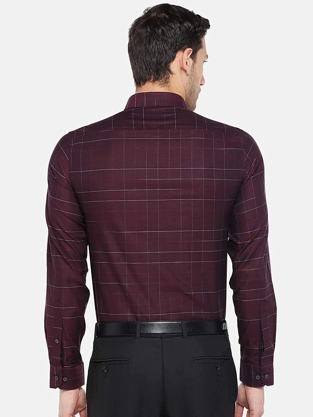 Turtle Men 100% Cotton Grey Solid Slim Fit Formal Shirt