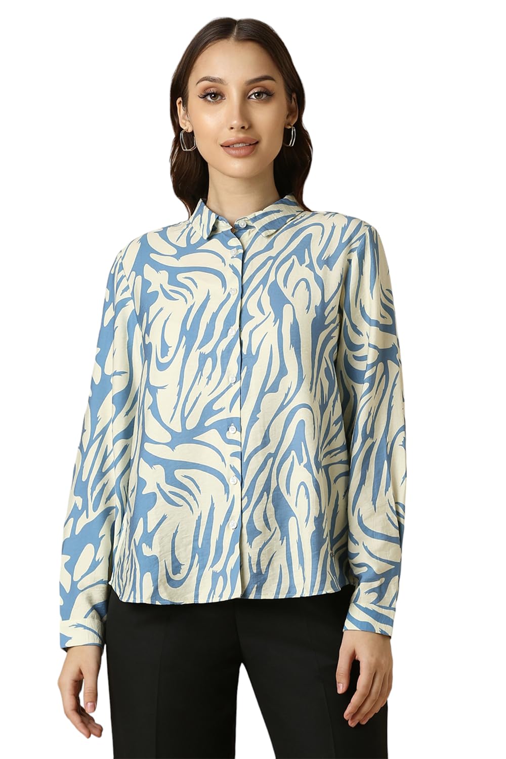 Allen Solly Women Regular Fit Formal Cotton Full Sleeve Stretch Shirt