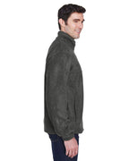 Mens 8 oz Full-Zip Fleece - BLAcK - 5XL(D0102H76FPT)