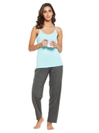 Clovia Womens Cotton Camisole (CM0006P03_Blue_XXL)
