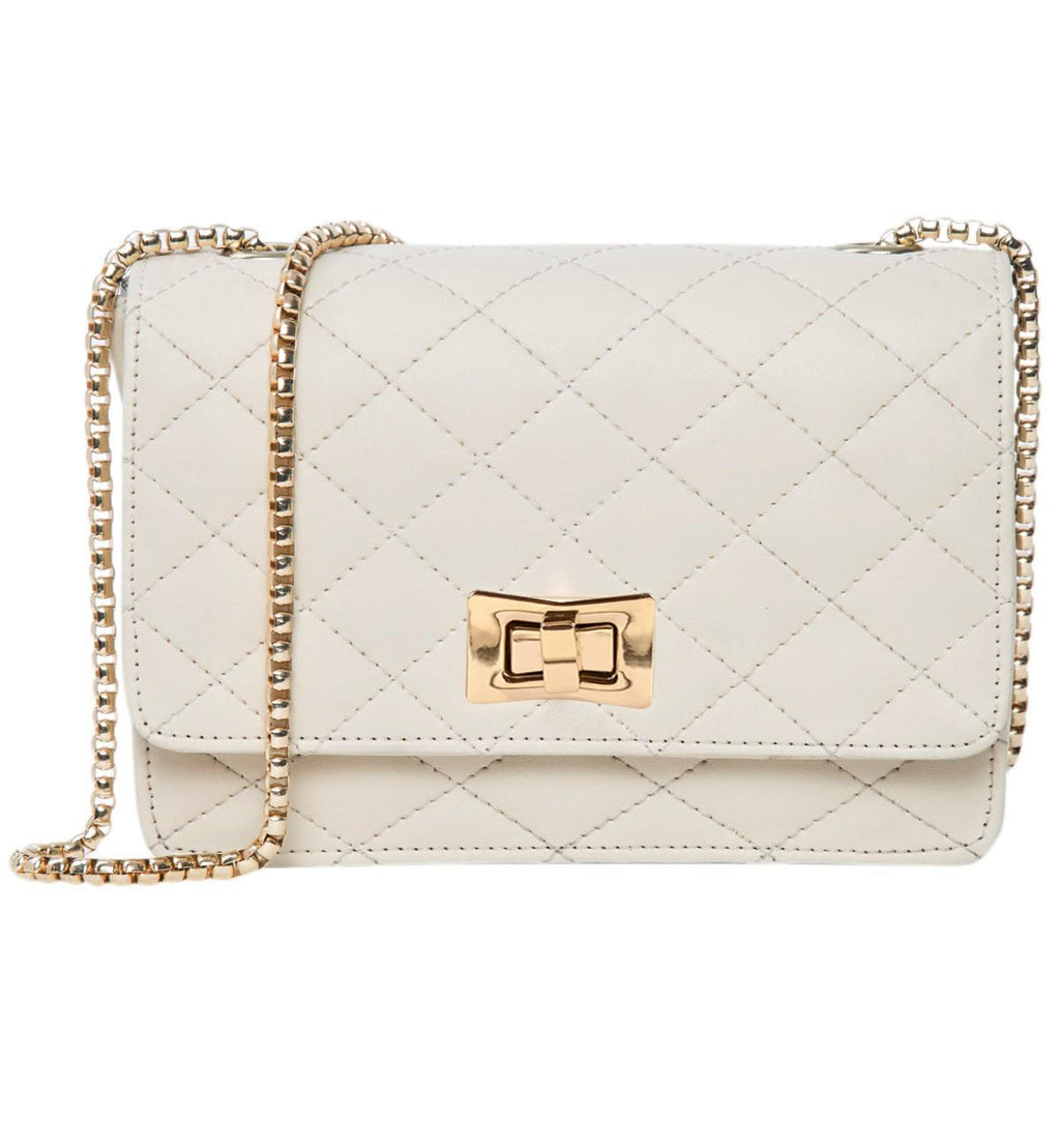 ADISA Womens Girls Party Sling Bag with Gold Chain (SL5090-CRE_Off White)