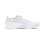PUMA womens Carina Sneaker, Puma White-puma White-puma Silver, 9.5 US
