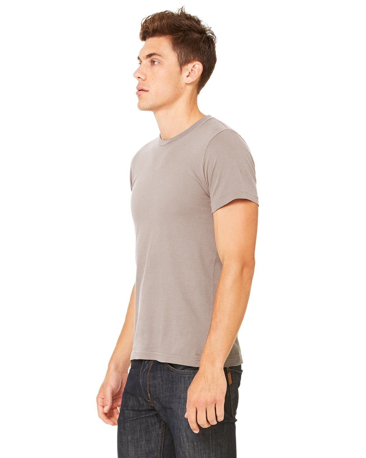 Bella + Canvas Unisex Jersey Short-Sleeve T-Shirt M PEBBLE BROWN