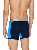 XYXX Mens Underwear Dualist IntelliSoft Antimicrobial Micro Modal Trunk Pack of 2 (Black Iris & Black ; Black Iris & Brilliant