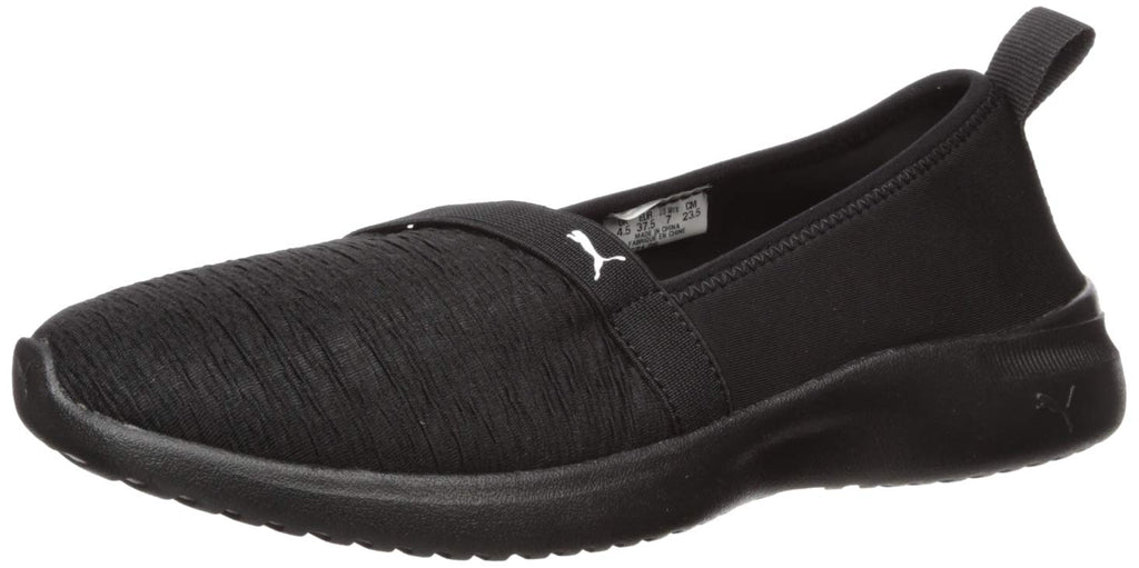 PUMA Women's ADELINA Sneaker, Puma Black-Puma Black-Puma White, 9