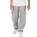 Pro Club Men's Heavyweight Fleece Cargo Pants, Heather Gray, Small