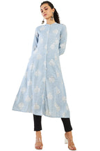 Soch Women Light Blue Rayon Printed Kurta(8907715881011_Light Blue_S)