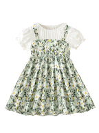 TAGAS Baby Girls Rayon A-Line Knee-Length Dress | Girls Dress Green