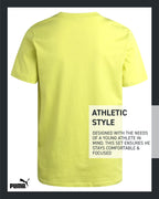 PUMA Boys' T-Shirt - Cat Logo T-Shirt for Boys - Athletic Crewneck Short Sleeve Tee (S-XL), Size Medium, GreenYellow
