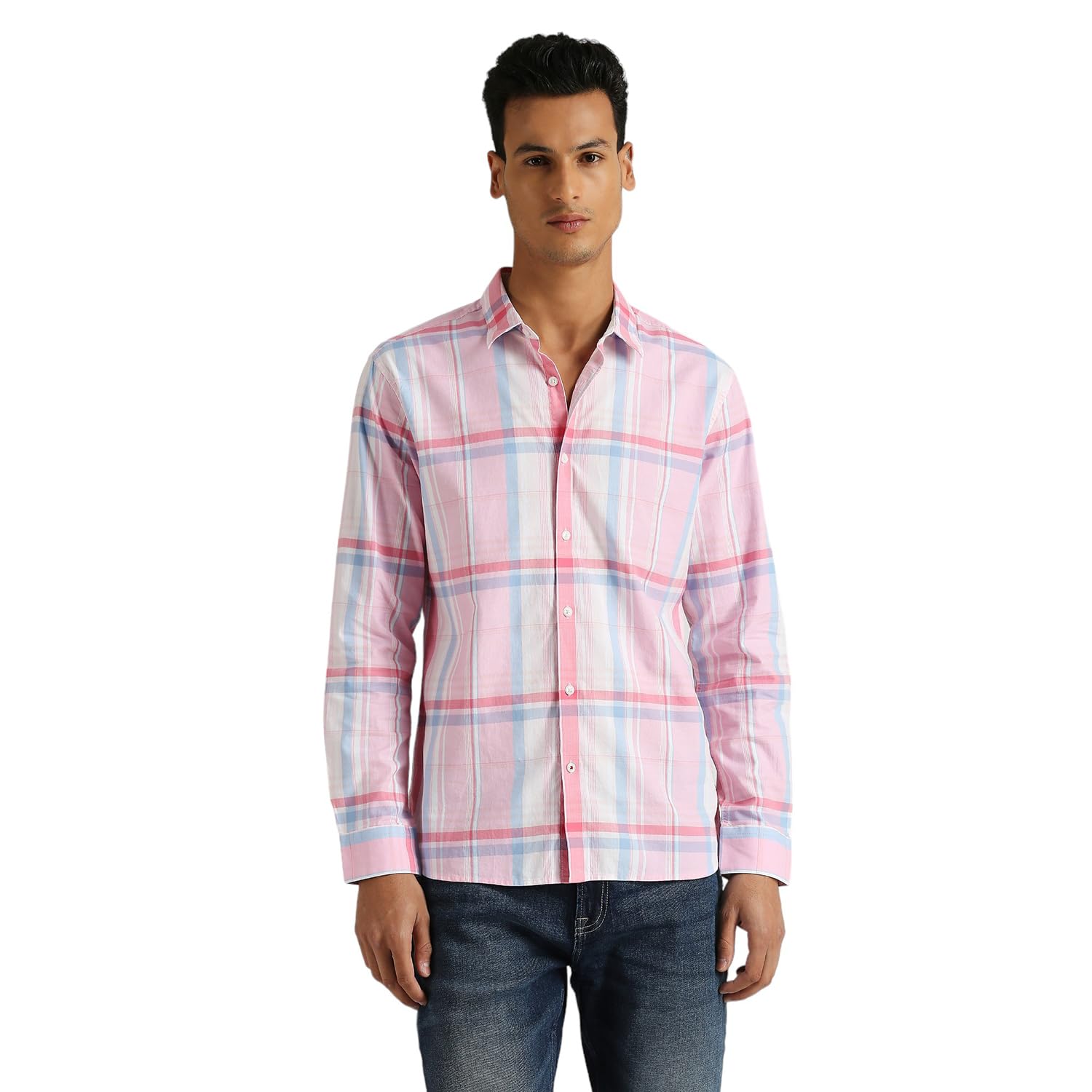 Pepe Jeans Dario Y/D Twill Checks Shirt Pink