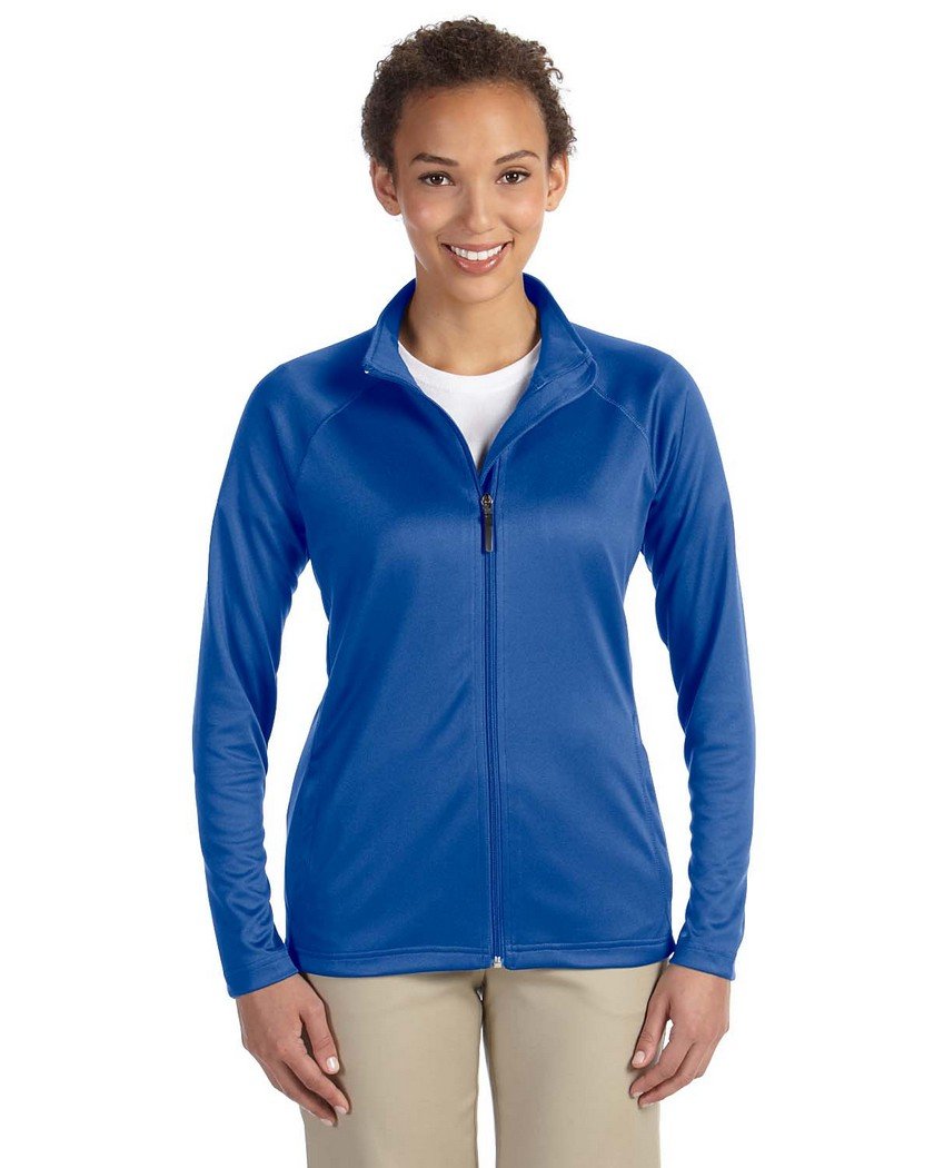 Ladies Stretch Tech-Shell compass Full-Zip - DK gREY HEATHER - S(D0102H76N98)