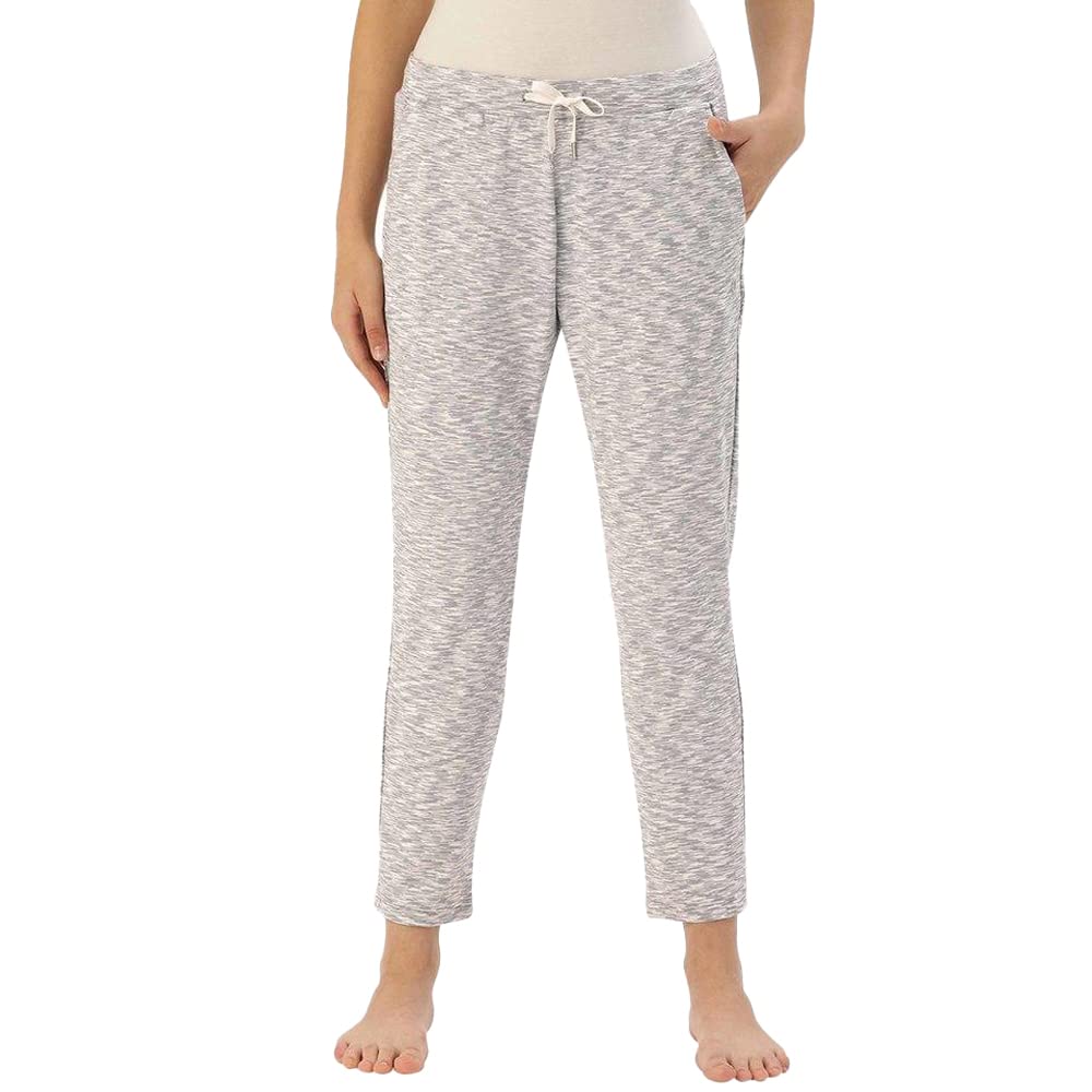 Enamor Athleisure Womens Polyester Blend Mid Rise Relaxed Fit 7/8 Length Quick Dry 4 Way Stretch Antimicrobial Smart Active Tra
