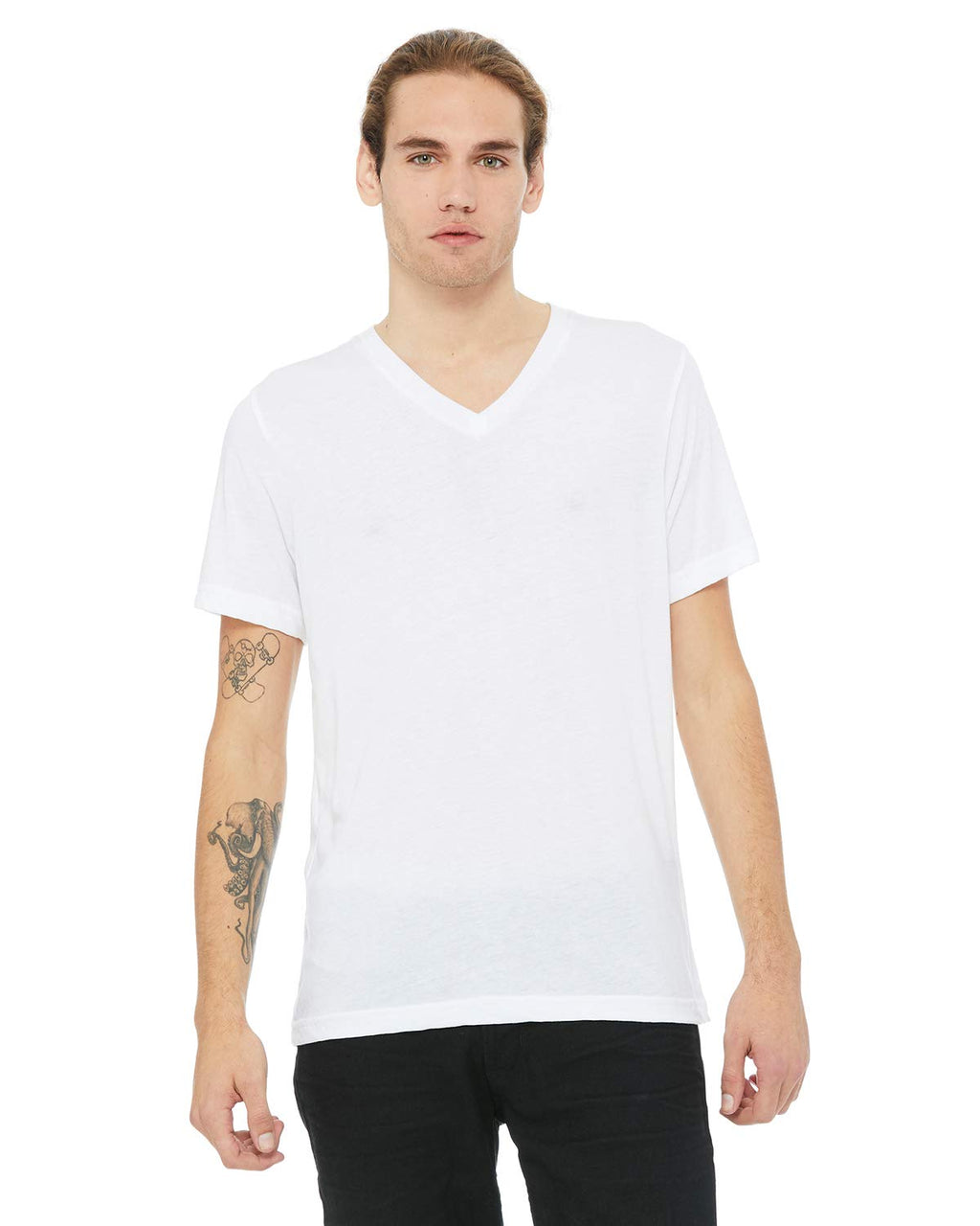 Unisex Triblend V-Neck T-Shirt - BLUE TRIBLEND - S(D0102H7W7H8)