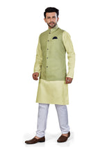 Be Active MenS Solid Linen Blend Kurta Pyjama 3 Piece Set || Men Kurta Pajama With Modi Jacket || Kurta Pajama Nehru Jacket For