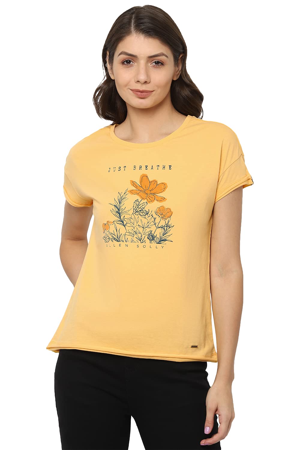 Allen Solly Women Half Sleeve Short Sleeve Round Neck T-Shirt